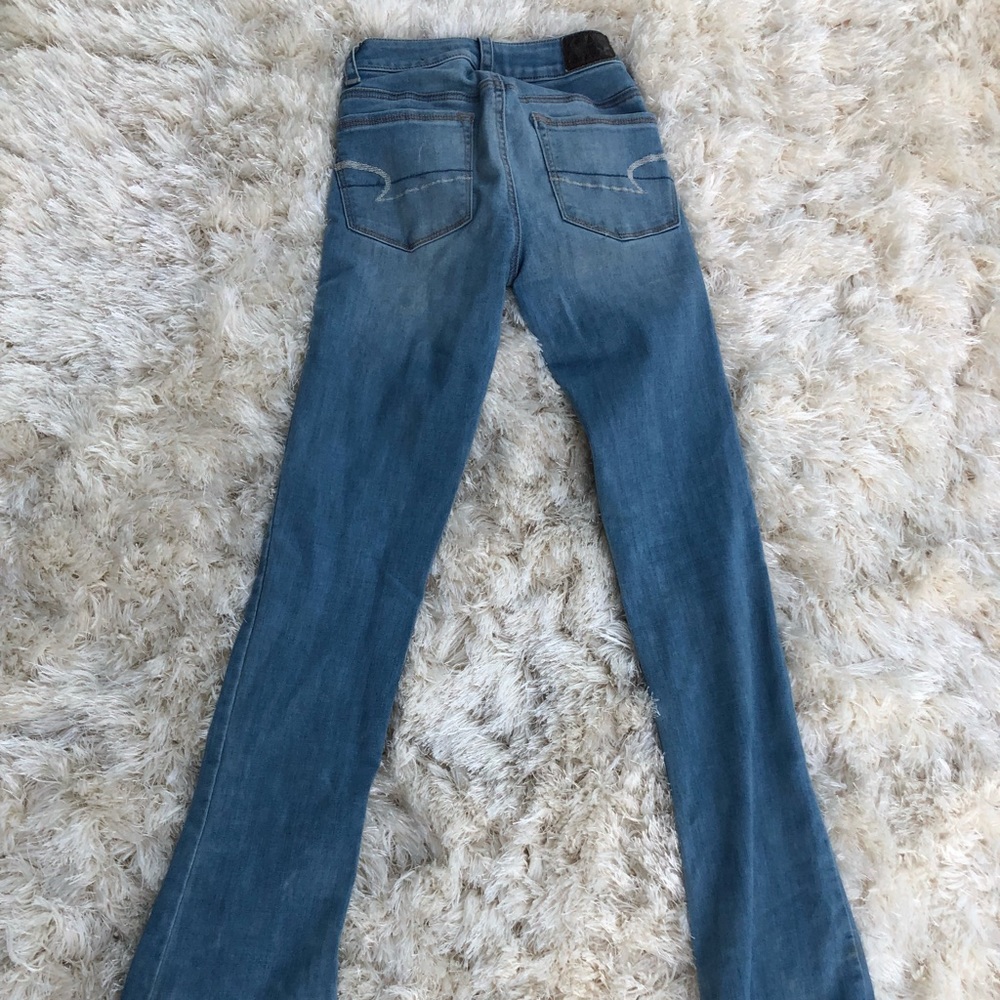 American Eagle light wash boot cut jeans